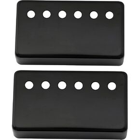 Musiclily 50mm Metal Humbucker Guitar Pickup Covers for Electric Guitar Neck, Black (Set of 2)