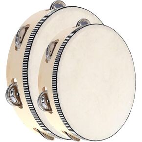 2 قطعة طبلة خشبية محمولة باليد، آلات إيقاعية موسيقية للعبة تعليمية لحفلات KTV لعبة الكنيسة (8 بوصة و10 بوصة) in Kuwait