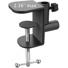 Large Desk Clamp Mount Replacement for Microphone Suspension Boom Scissor Arm, Table C Clip for Desktop Overhead Camera Tripod Mic Stand Lamp Base, Fits Up to 2.36 inch 6cm Thickness in Kuwait