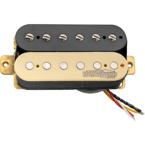 Wilkinson WOHHB Ceramic Overwound Open Style Humbucker Bridge Pickup for Electric Guitar, Black