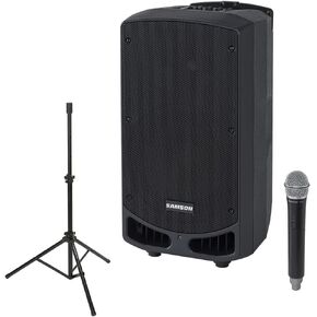 Samson Expedition XP310w (النطاق K: 470 إلى 494 ميجا هرتز) نظام PA المحمول مع ميكروفون لاسلكي (K) مع حامل مكبر صوت خفيف الوزن Samson LS40 in Kuwait