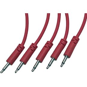 Starving Students Music Supplies Luigi's Modular Supply Spaghetti Eurorack Patch Cables - Package of 5 Pink Cables, 36" (90 cm) in Saudi Arabia