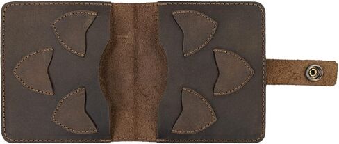 Hide & Drink, Guitar Pick & String Wallet, Slim Case for Replacements (Accessories not Included) Handmade from Full Grain Leather - Bourbon Brown in Saudi Arabia
