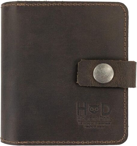 Hide & Drink, Guitar Pick & String Wallet, Slim Case for Replacements (Accessories not Included) Handmade from Full Grain Leather - Bourbon Brown in Saudi Arabia