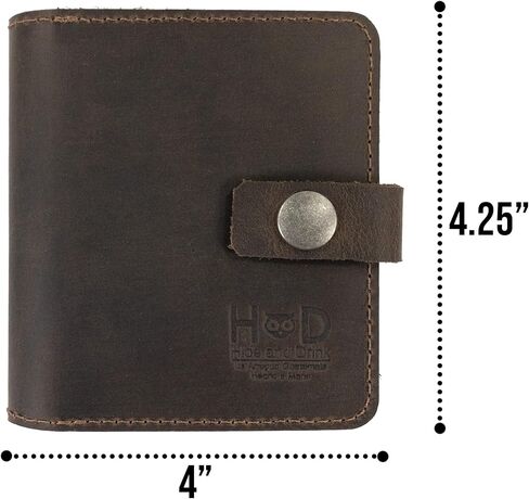 Hide & Drink, Guitar Pick & String Wallet, Slim Case for Replacements (Accessories not Included) Handmade from Full Grain Leather - Bourbon Brown in Saudi Arabia