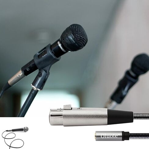 محول Oluote XLR إلى 1/8 أنثى، كابل ستيريو XLR إلى 3.5 مم، مقبس صغير متوازن أنثى إلى كابل ميكروفون محول سلك تحويل الصوت (32.8 قدم) in Kuwait