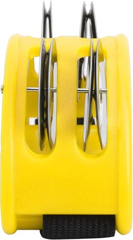 Foot Tambourine with Double Row for Cajon Box Drum Companion Accessory(Yellow) in Saudi Arabia