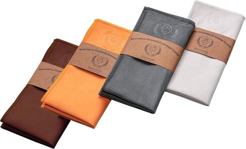 MI&VI Synthetic Chamois Microfiber Instrument Cleaning & Polishing Cloth for Violin, Viola, Cello, Bass, Guitar, Saxophone, Flute 12x12in (Charcoal-Grey) in Kuwait