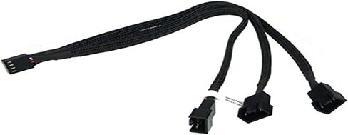 فوبيا 4Pin PWM auf 3 x 4Pin PWM 30 سم كابل – ذكر/أنثى، موليكس (4-دبابيس) ، موليكس (4 دبابيس) ، أسود in Kuwait