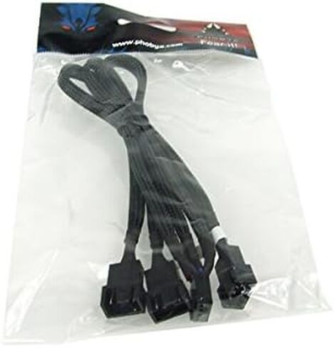 فوبيا 4Pin PWM auf 3 x 4Pin PWM 30 سم كابل – ذكر/أنثى، موليكس (4-دبابيس) ، موليكس (4 دبابيس) ، أسود in Kuwait