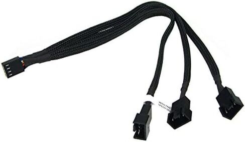 فوبيا 4Pin PWM auf 3 x 4Pin PWM 30 سم كابل – ذكر/أنثى، موليكس (4-دبابيس) ، موليكس (4 دبابيس) ، أسود in Kuwait