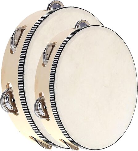 2 قطعة طبلة خشبية محمولة باليد، آلات إيقاعية موسيقية للعبة تعليمية لحفلات KTV لعبة الكنيسة (8 بوصة و10 بوصة) in Kuwait