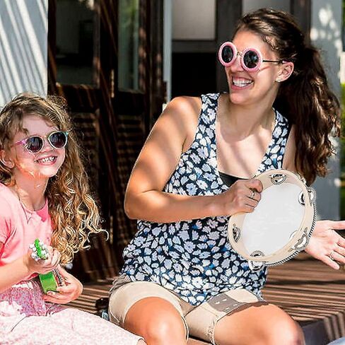 2 قطعة طبلة خشبية محمولة باليد، آلات إيقاعية موسيقية للعبة تعليمية لحفلات KTV لعبة الكنيسة (8 بوصة و10 بوصة) in Kuwait