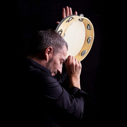 2 قطعة طبلة خشبية محمولة باليد، آلات إيقاعية موسيقية للعبة تعليمية لحفلات KTV لعبة الكنيسة (8 بوصة و10 بوصة) in Kuwait