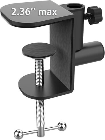Large Desk Clamp Mount Replacement for Microphone Suspension Boom Scissor Arm, Table C Clip for Desktop Overhead Camera Tripod Mic Stand Lamp Base, Fits Up to 2.36 inch 6cm Thickness in Kuwait