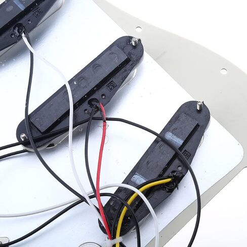 Musiclily SSS 11 Hole Loaded Prewired Strat Pickguard ST Guitar Scratch Plate with Single Coil Pickups Set for Squier Stratocaster Style Electric Guitar, Black in Saudi Arabia