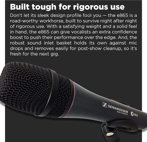 Sennheiser e865 S Lead Vocal Condenser Microphone with Switch,Charcoal in Saudi Arabia