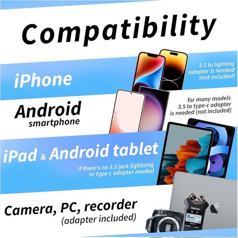 يوميك ميكروفون لافالير متعدد الاتجاهات بنظام مشبك سهل التركيب مثالي لتسجيل اليوتيوب/المقابلات/مؤتمرات الفيديو/المدونة الصوتية/ايفون in Kuwait