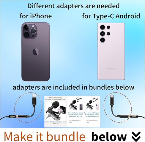 يوميك ميكروفون لافالير متعدد الاتجاهات بنظام مشبك سهل التركيب مثالي لتسجيل اليوتيوب/المقابلات/مؤتمرات الفيديو/المدونة الصوتية/ايفون in Kuwait