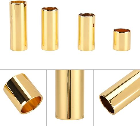 4pcs Electric Guitar Slide Metal Slide Bar Guitars String Slides Golden in Saudi Arabia
