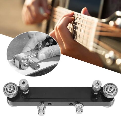 EBTOOLS Adjustable Nut Bridge Sander, Guitar Bass Luthier Sanding Tool Aluminium Alloy Nut and Bridge Sander for Guitar Bass(Black) in Kuwait