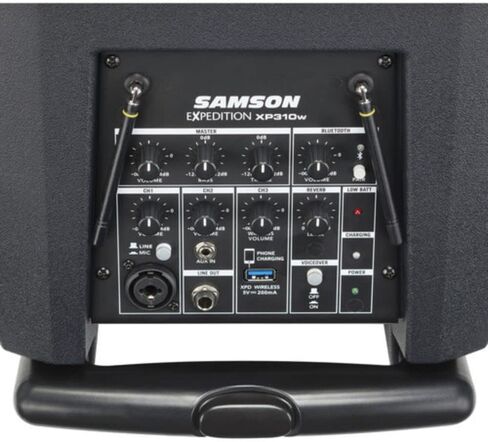 Samson Expedition XP310w (النطاق K: 470 إلى 494 ميجا هرتز) نظام PA المحمول مع ميكروفون لاسلكي (K) مع حامل مكبر صوت خفيف الوزن Samson LS40 in Kuwait