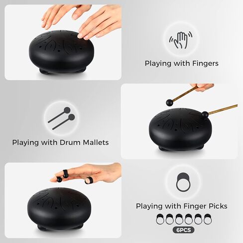 طبلة لسان 8 ملاحظات (اسود-8 فتحات) in Kuwait