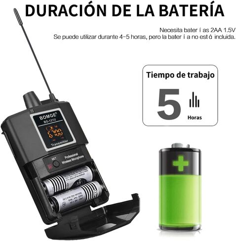 نظام ميكروفون لافالير لاسلكي قابل للطي / ميكروفون سماعة رأس/ميكروفون للمقابلة، لهواتف ايفون والهواتف الذكية التي تعمل بنظام اندرويد ومكبر صوت PA والتعليم وكاميرا DSLR والتابلت (نطاق 164 قدم) in Kuwait