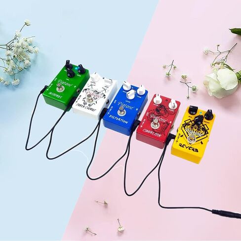 QUZOC 1 إلى 5-Way Daisy Chain Power Supply Cable Splitter لدواسات تأثيرات الجيتار. سلك مقسم مع قابس الزاوية اليمنى in Kuwait