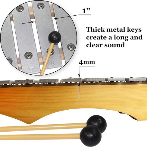 Glockenspiel Xylophone 15 notes - Kids Sheet Music Book - 34 Easy Play Songs for Xylophone in Kuwait