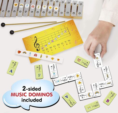 Glockenspiel Xylophone 15 notes - Kids Sheet Music Book - 34 Easy Play Songs for Xylophone in Kuwait