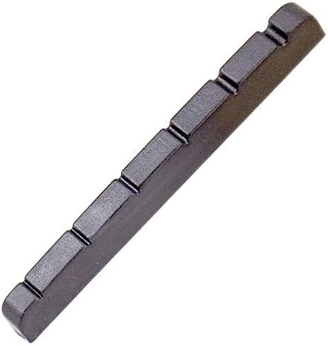 42MM Electric Guitar Nut Flat Bottom Nuts Plastic Slotted for 6 Strings Fender ST TL Style Guitar Replacement, Black in Saudi Arabia