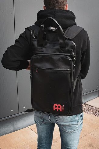 مجموعة حقيبة الطبل الاحترافية من مينل مع عصي هجينة 5A، وقضبان متعددة من الخيزران وفرش نايلون قابلة للسحب، أسود، قياسي (MSBDL) in Kuwait