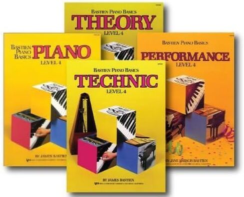 Bastien Piano Basics Level 4 - Four Book Set - Includes Level 4 Piano, Theory, Technic, and Performance Books in Saudi Arabia