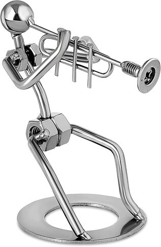 Broadway Gift Trumpet Player Silver Tone 6 inch Table Metal Decorative Musician Tabletop Figurine in Saudi Arabia
