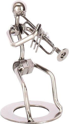 Broadway Gift Trumpet Player Silver Tone 6 inch Table Metal Decorative Musician Tabletop Figurine in Saudi Arabia