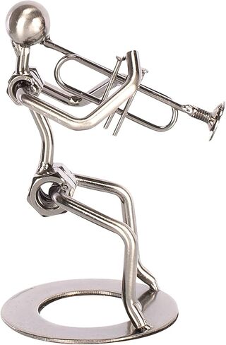 Broadway Gift Trumpet Player Silver Tone 6 inch Table Metal Decorative Musician Tabletop Figurine in Saudi Arabia