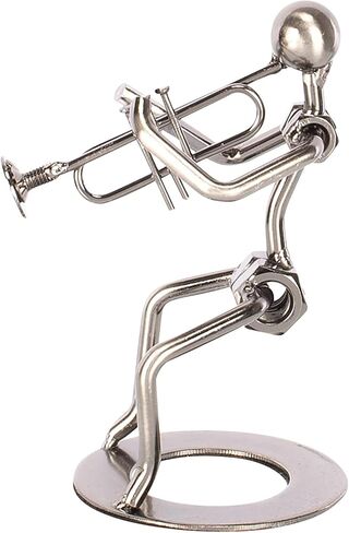 Broadway Gift Trumpet Player Silver Tone 6 inch Table Metal Decorative Musician Tabletop Figurine in Saudi Arabia