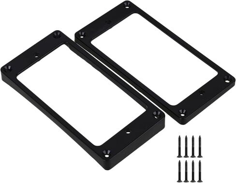 lovermusic 92x46mm Black ABS Electric Guitar Humbucker Pickup Mounting Rings Frames Bottom Pack of 2 in Saudi Arabia