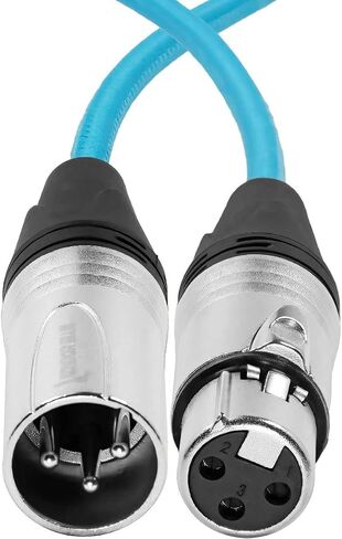 KONDOR BLUE XLR Cable for Set and Studio Audio Recording and Playback (18" Inch, XLR (Male) to XLR (Female), Blue) in Saudi Arabia