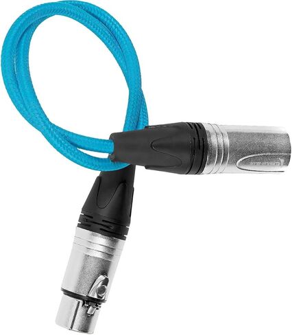 KONDOR BLUE XLR Cable for Set and Studio Audio Recording and Playback (18" Inch, XLR (Male) to XLR (Female), Blue) in Saudi Arabia