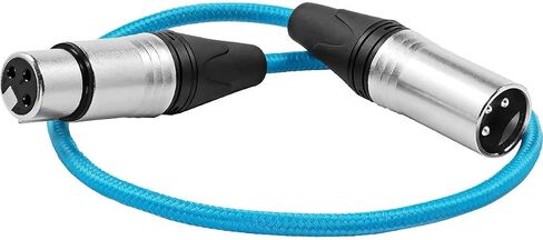 KONDOR BLUE XLR Cable for Set and Studio Audio Recording and Playback (18" Inch, XLR (Male) to XLR (Female), Blue) in Saudi Arabia