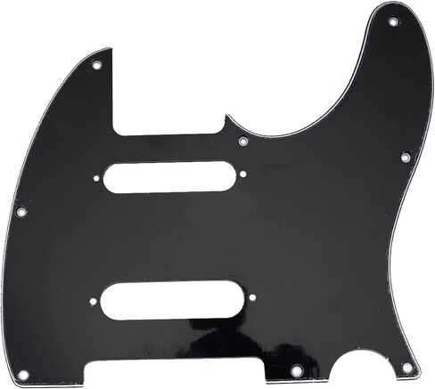Musiclily Pro 8 Holes SS Guitar Tele Pickguard for USA/Mexico Fender Deluxe Nashville Telecaster Electric Guitar, 3Ply Black in Kuwait
