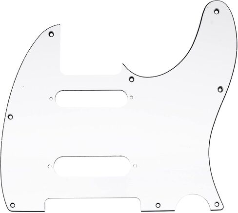 Musiclily Pro 8 Holes SS Guitar Tele Pickguard for USA/Mexico Fender Deluxe Nashville Telecaster Electric Guitar, 3Ply Black in Kuwait
