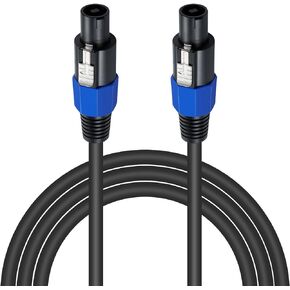 كابلات Poyiccot Speakon بطول 6 أقدام، كابل Speakon ذكر إلى ذكر، سلك صوت احترافي 18Guage AWG 16 مم² كابل مكبر صوت سلك نحاسي لمكبر صوت DJ ومكبر الصوت مع قفل ملتوي in Kuwait