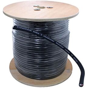 بكرة صوت احترافية بطول 500 قدم PA مقاس 12 Awg 2 سلك مكبر صوت موصل - أسود in Kuwait