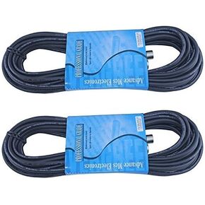 MCSPROAUDIO 2 Pack Shielded 100 Foot Male to Female 3 Pin XLR Mic Audio Cable in Kuwait