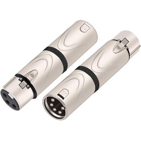 HOZIBING 3Pin XLR أنثى إلى 5Pin XLR ذكر، 3-PIN XLR ذكر إلى 5-PIN XLR أنثى، XLR ذكر إلى أنثى محول لميكروفون الصوت DMX تمديد ميكروفون XLR الفاصل (3PIN XLR أنثى إلى 5PIN XLR ذكر (D1065))
