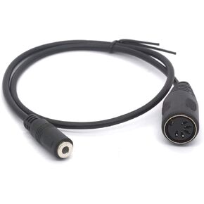 محول كابل PIIHUSW MIDI 5 دبوس Din أنثى إلى 3.5 مم (1/8 بوصة) سلك صوت جاك أنثى لأنظمة Bang & Olufsen وNaim وQuad.Stereo (1.5 متر)
