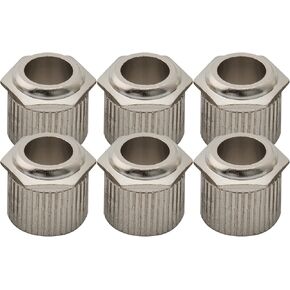 Musiclily Ultra Solid Brass 6mm to 10mm Vintage To Modern Sized Hex Guitar Tuner Conversion Bushings Tuning Pegs Adapter Ferrules, Gold (Set of 6)